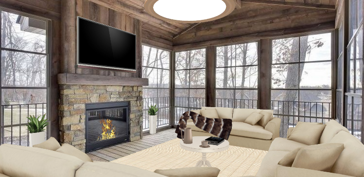 🌨☃️The country living room ☃️🌨 Design Rendering