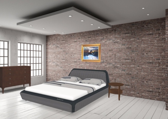 apartment bedroom Design Rendering
