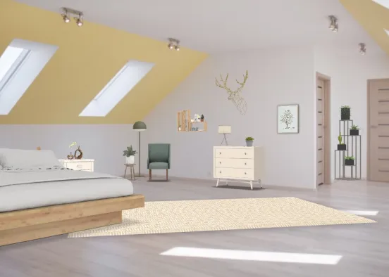 soft bedroom Design Rendering