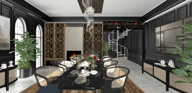 Elegant Dining Room 🤎🖤🤍
