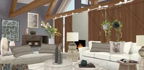 Modern bohemian living room 