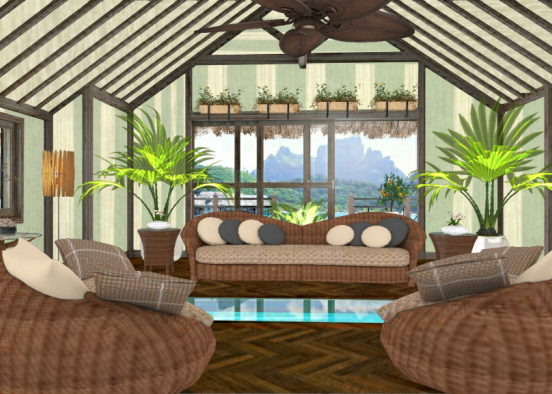 Tropical resort  Design Rendering