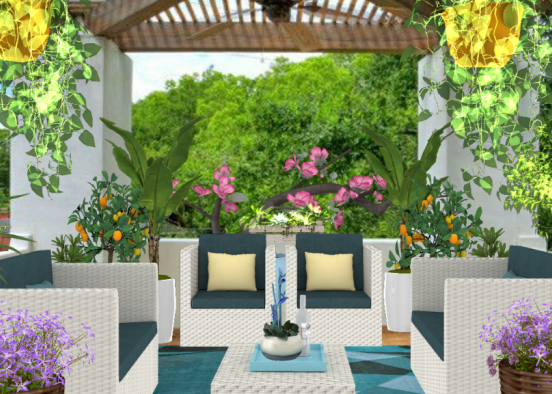Oasis on a balcony  Design Rendering