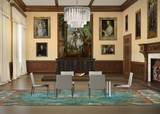 Fancy dining room Design Rendering