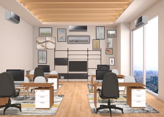 The inspiration office room Design Rendering