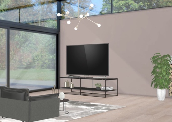 scandinavian livingroom Design Rendering