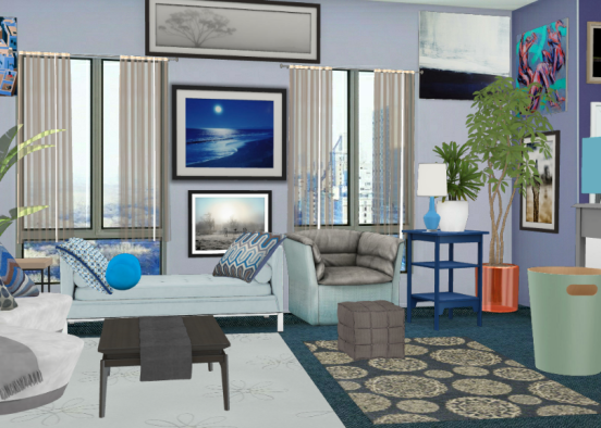 blu apartment  Design Rendering