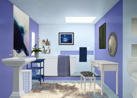Blu room Design Rendering