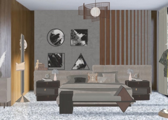 brown with silver  Design Rendering