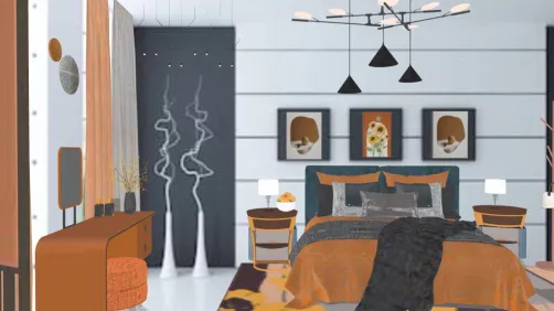 orange bedroom 