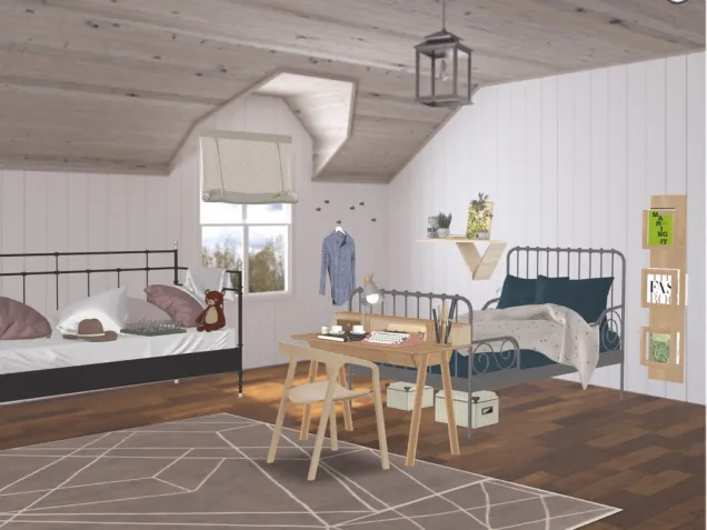 guest bedroom in the attic 