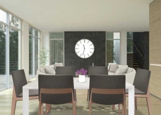 living and dining  Design Rendering