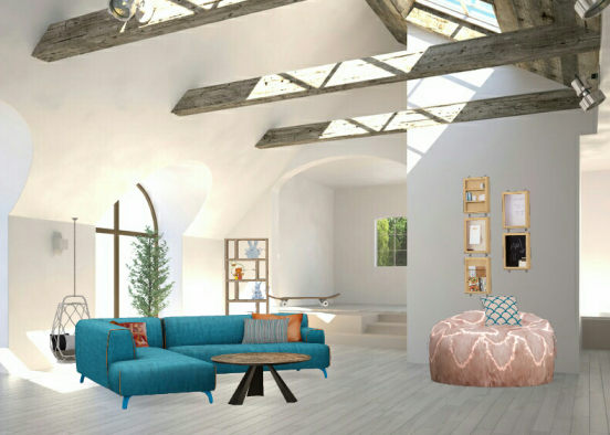 Comfortable living room ( Made by my sister ) Design Rendering