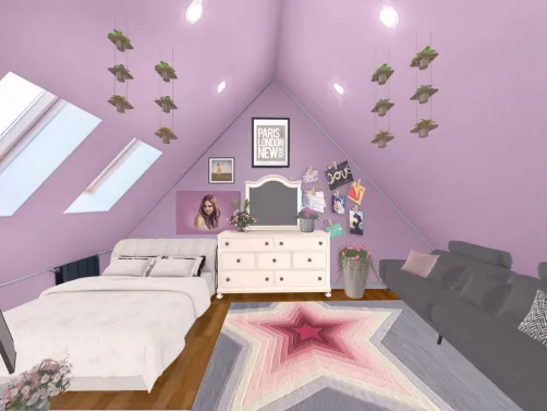 pink teen bedroom