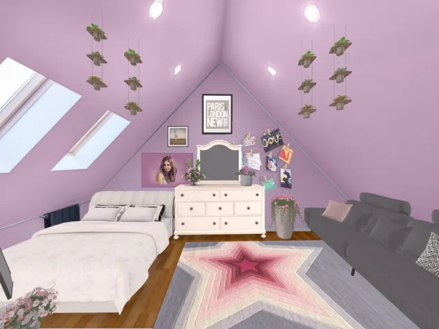 pink teen bedroom