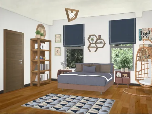 wood bedroom for a teen