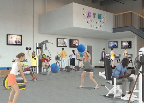 A gym for all family and friends Design Rendering