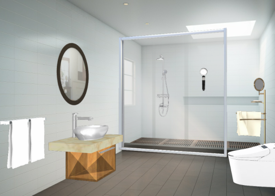 This is a simple bathroom Design Rendering