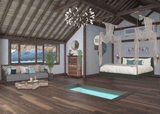Hotel room at Maldives  Design Rendering