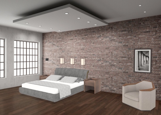 Apartment Bedroom Design Rendering