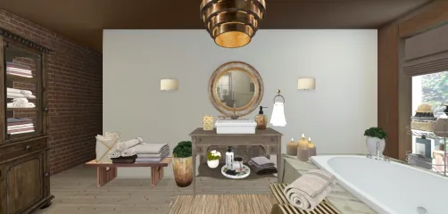 Brown bathroom 