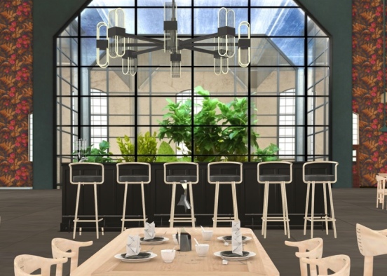 restoran Design Rendering