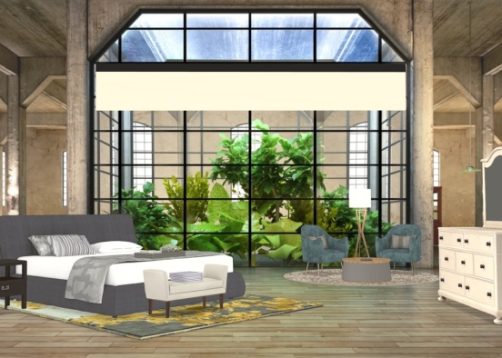 Greenhouse Bedroom Design Rendering