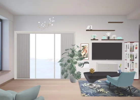🌊 Sea Living Room 🌊  Design Rendering