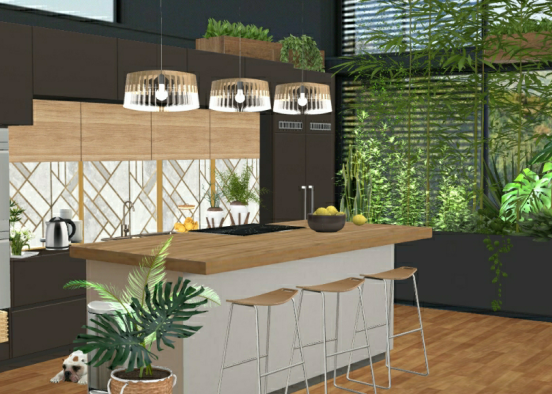Jungle kitchen Design Rendering