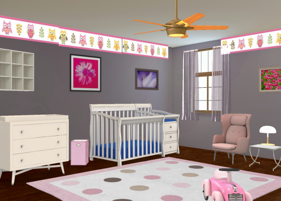 Baby Ava's  Nursery  Design Rendering
