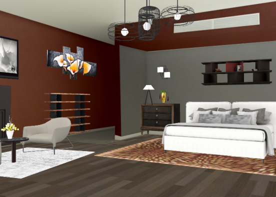 Loungey bedroom  Design Rendering