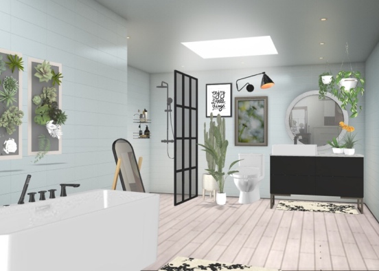 Plant Lovers Bathroom 🌱🌵🌿 Design Rendering