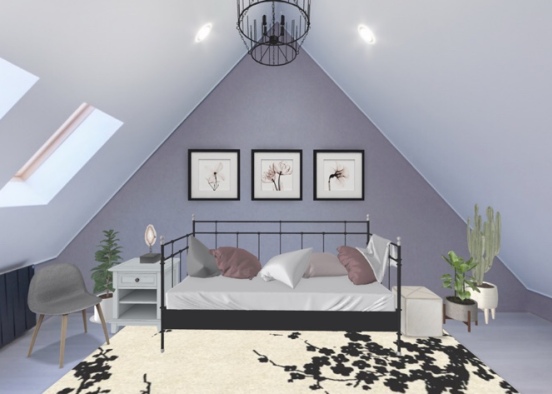 Purple Bedroom 🌿🎆💿 Design Rendering
