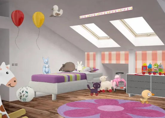 Kids room Design Rendering