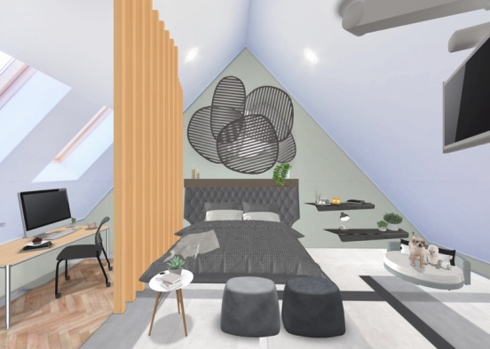 Modern Comfy Bedroom\Office 💤&🎧 Design Rendering