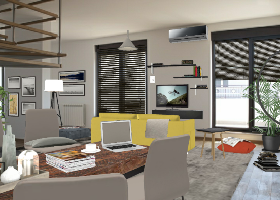 City Studio apartment Design Rendering