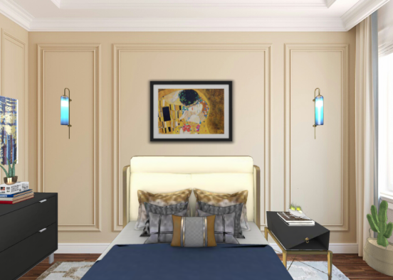 Eclectic bedroom Design Rendering