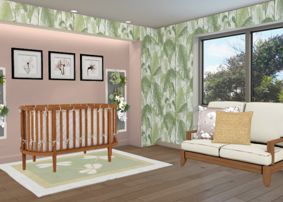 Babygirl bedroom Design Rendering