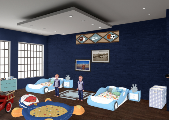 Twin boys' new bedroom! Design Rendering