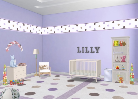 Lilly’s nursery...sweet dreams little one Design Rendering