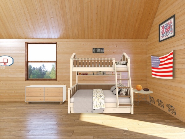 boys room in cabin