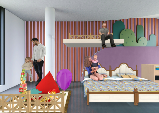 Ohhh oke,  ohh hello 😊  this is a room of kids  You like your favorit  coler I will help you Design Rendering