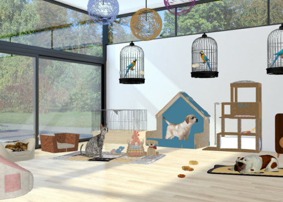 Pets room 🐕🐈🐦 Design Rendering