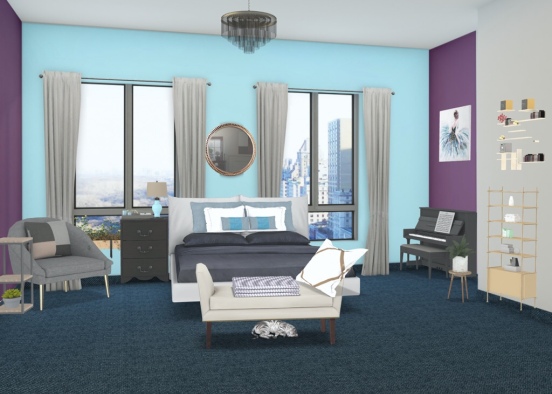 A room with a bed Design Rendering