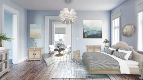 dormitorio azul