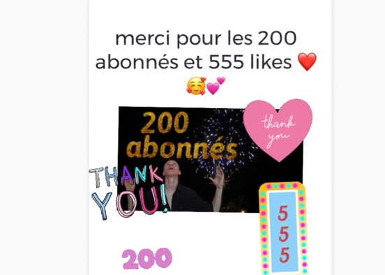 thank you for 200 suscribers and 555 likes ❤️💕🥺 Design Rendering