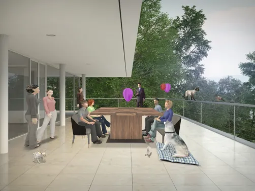 Adolt Party with animal 