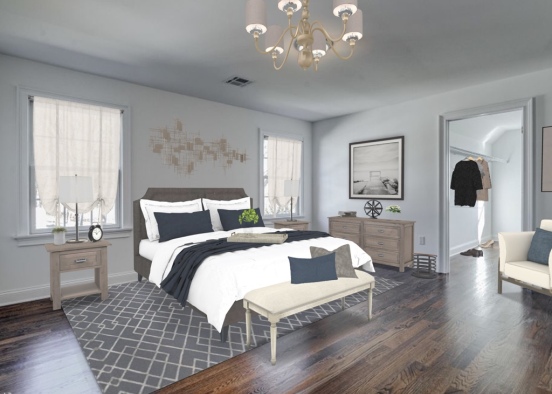 TRADITIONAL MASTER SUITE | RELAXING BLUES Design Rendering