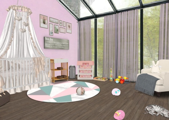 baby bedroom Design Rendering