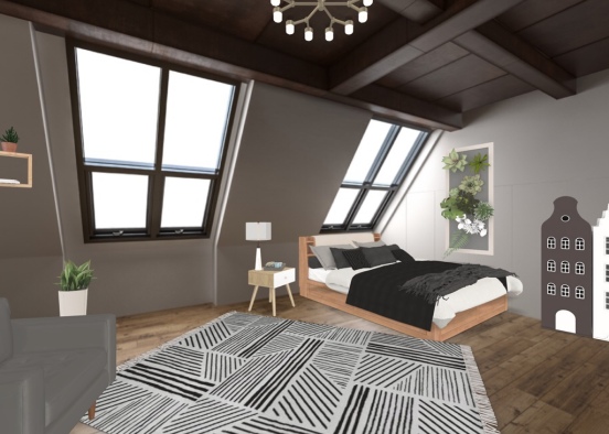 Grey Apartment  Design Rendering